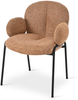 GOEURVANT 1235 Esszimmerstühle 4er-Set, Polsterstühle, Chenille - Orange Bild 2