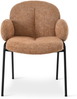 GOEURVANT 1235 Esszimmerstühle 4er-Set, Polsterstühle, Chenille - Orange Bild 4