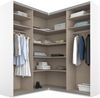 Rauch Möbel Quadra Schrank Eckschrank Schwebetürenschrank, Hochglanz Weiß / Weiß, 4-trg. mit Spiegel, inkl. 2 Kleiderstangen, 12 Einlegeböden, BxHxT 181 x 229 x 187 cm Bild 4