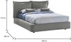 Dmora Adi Doppelbett, Bettkasten mit Stoffbezug, 100 % Made in Italy, Öffnung vorne, geeignet für Matratzen 160 x 190 cm, Grau Bild 3