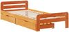 vidaXL Massivholzbett ohne Matratze Wachsbraun 75x190 cm Kiefernholz 3309064 Bild 3
