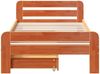 vidaXL Massivholzbett ohne Matratze Wachsbraun 75x190 cm Kiefernholz 3309064 Bild 4