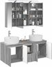 vidaXL Badezimmerschrank-Set 4 pcs Grau Sonoma Holzwerkstoff 3406460 Bild 3