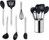 ECHTWERK Küchenorganizer-Set, (Set, 7-tlg), Kochbesteck mit Edelstahlgriff, Antihaft-Silikon, mit Utensilienhalter Bild 4