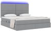vidaXL Bett mit Stauraum und LED Hellgrau 160 x 200 cm Polyester 3372363 Bild 3
