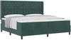vidaXL Boxspringbett mit Matratze Dunkelgrün 200x200 cm Samt 3341975 Bild 2