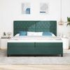 vidaXL Boxspringbett mit Matratze Dunkelgrün 200x200 cm Samt 3341975 Bild 3