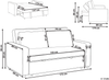 Schlafsofa 2-Sitzer UTTELA Stoff Hellbraun Bild 2