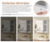 AQUABATOS Badezimmerspiegelschrank LED Spiegelschrank Bad mit Beleuchtung IR Sensor Badezimmerschrank Wandschrank Badezimmer 70x60cm, Anti-fog, Dimmbar, Steckdose, IP44 Bild 4