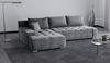 Beautysofa Ecksofa Draco L, Grau, Dunkelgrau, inkl. Wellenfedern Ecke mit Einfügung, mit Schlaffunktion Bild 5