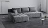 Beautysofa Ecksofa Draco L, Grau, Dunkelgrau, inkl. Wellenfedern Ecke mit Einfügung, mit Schlaffunktion Bild 4