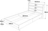 Einzelbett Kvænangen 100x200 cm Eiche-/Rattan-Optik [en. casa] Bild 4