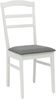 vidaXL Esszimmerstuhl 2 pcs Weiß und Grau Massives Gummiholz 42020496 Bild 4