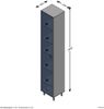 Mehrzweckschrank >TARRAGONA 1< in weiß - 33,5x195,5x31,5cm (BxHxT) Bild 5
