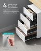 Songmics Rollcontainer abschließbar mit 4 Schubladen, Stahl wolkenweiß, 45,1 x 39 x 69,3 cm Bild 3