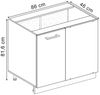 Eckunterschrank R-Line Schwarz Beton 86 cm AP Eiche Vicco Bild 3