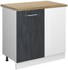 Eckunterschrank R-Line Schwarz Beton 86 cm AP Eiche Vicco Bild 1