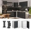 Eckunterschrank R-Line Schwarz Beton 86 cm AP Eiche Vicco Bild 2