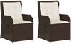 vidaXL Gartenbank 2 pcs Braun Poly-Rattan 3394486 Bild 2