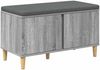 vidaXL Flurbank mit Kissen mit Speicher Graues Sonoma 80 x 38 x 46 cm 891533 Bild 2