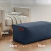 Green Bean® Indoor Sitzhocker Pouf 70x33x28cm EPS-Perlen Füllung -Home Linen Kuschelig Weich Waschbar - Drinnen Bodenkissen Liegekissen Sitzkissen Sitzhocker Sessel Kinder Erwachsene Stoff Dunkelblau Bild 3