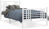vidaXL Bettgestell mit Kopf- und Fußteil Metall Weiß 90x200 cm 376384 Bild 2
