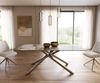 Esstisch Edge 200x100 Keramik Minas Melange Weiß-Beige Kreuzgestell Rechteck Edelstahl Bild 2