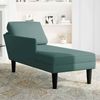vidaXL Chaiselongue mit Kissen und Rechter Armlehne Dunkelgrün Samt 4009809 Bild 3