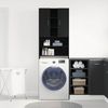vidaXL Waschmaschinenschrank Schwarz Eichen-Optik 64x25,5x190 cm 862065 Bild 3
