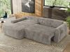 Ecksofa, L-förmiges, lose Kissen, DL-Schlaffunktion, (H 100 x T 187 x B 273 cm) - CUBO L - Cord Grau - linke Seite Bild 4
