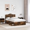 vidaXL Bettrahmen Geräucherte Eiche 120 x 200 cm Ingenieurs Holz 3413433 Bild 3