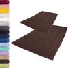 Lavea Badematte Elena, Höhe 3 mm, 2 Stück, Höhe 3 mm, 50x80cm, strapazierfähiger Badvorleger, beidseitig nutzbar, Baumwolle, rechteckig, pflegeleichte & saugstarker Duschvorleger, Fußbodenheizungen geeignet Bild 4