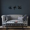 dekoratives Wandaccessoire aus Metall, 'Mountain', Schwarz Bild 3
