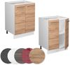 Küchenunterschrank Fame-Line Goldkraft Eiche 60 cm ohne Arbeitsplatte Vicco Bild 5