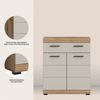 welltime Unterschrank SIENA, Breite 74cm, 2 Tür, 1 Schubkasten, 2 Fächer, MDF-Front (TOPSELLER) in verschiedenen Farben erhältlich, Badmöbel, Badschrank, Kommode, Bad Bild 4