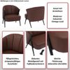 Sessel HWC-P30, Polster-/Cocktail-/Clubsessel Lounge Chair Vintage Retro Industrial Metall Kunstleder ~ schwarz Bild 2