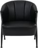 Sessel HWC-P30, Polster-/Cocktail-/Clubsessel Lounge Chair Vintage Retro Industrial Metall Kunstleder ~ schwarz Bild 5