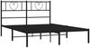 vidaXL Bettgestell mit Kopfteil Metall Schwarz 160x200 cm 355466 Bild 4