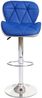 2er-Set Barhocker HWC-A92, Barstuhl Tresenhocker, höhenverstellbar Kunstleder ~ blau Bild 5