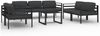 vidaXL 8-tlg. Garten-Lounge-Set mit Kissen Aluminium Anthrazit 3107797 Bild 5