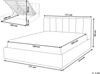 Bett mit Stauraum DREUX 160 x 200 cm Stoff Beige Bild 2