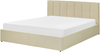 Bett mit Stauraum DREUX 160 x 200 cm Stoff Beige Bild 4