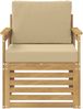 vidaXL 2 Stück Outdoor-Sofagarnitur Polyester Weiß und Beige 3439085 Bild 3