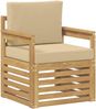 vidaXL 2 Stück Outdoor-Sofagarnitur Polyester Weiß und Beige 3439085 Bild 2