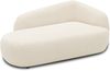 DOMO. collection Recamiere 700013, Liege mit Zierkissen, oval, Füße mit Filzgleitern, Chaiselongue, Sofa, Polstergarnitur, 183 x 105 x 75 (BxTxH), beige Bild 3