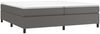 vidaXL Boxspringbett mit Matratze Grau 200x200 cm Kunstleder, Härtegrad: H2 [3144630] Bild 3