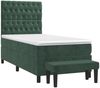 vidaXL Boxspringbett mit Matratze Dunkelgrün 80x200 cm Samt 3137992 Bild 2