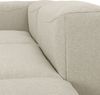 Sofa 2-Sitzer mit Hocker rechts Kattrina Flachgewebe creme Bild 4
