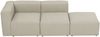Sofa 2-Sitzer mit Hocker rechts Kattrina Flachgewebe creme Bild 2