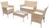 SVITA Sitzgruppe BROOKLYN, (Set, Gartenlounge mit Abdeckhaube), 4-teilig, Polyrattan Lounge Set, wetterfest, inkl. Kissen, Beige Bild 4